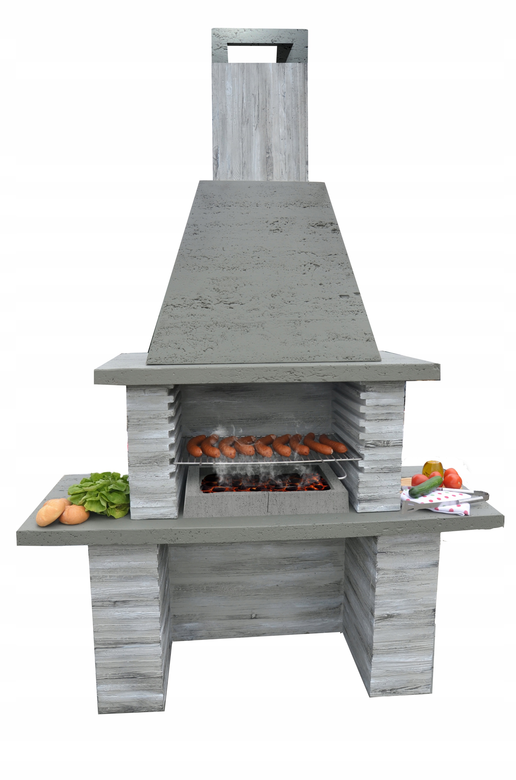 Betónový gril Styrobud Górno Tryton 156x61 cm nerezová oceľ 560 kg